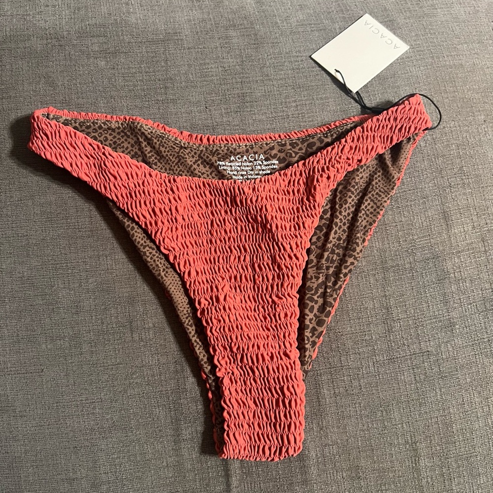 Acacia Swimwear Pink and Brown Bikinis with Classic Cut and Stretchy Material
